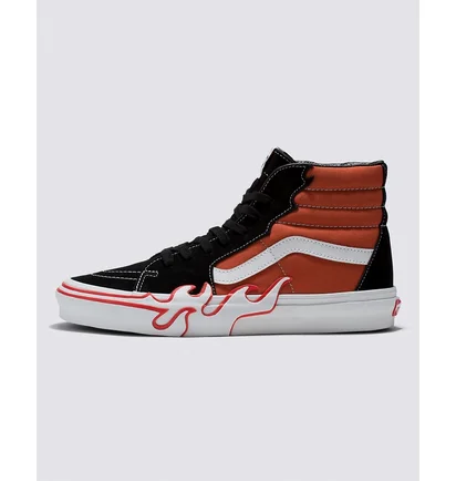 Кеды унисекс Vans Sk8-Hi Flame Shoe Red/Black VN0005UJGWP
