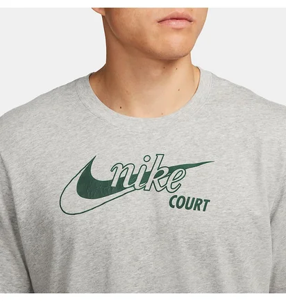 Футболка мужская Nike Court Dri-Fit Swoosh Tennis T-Shirt Grey DD8376-064