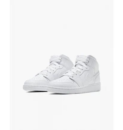 Кроссовки детские Air Jordan Air 1 Mid Bg White 554725-130