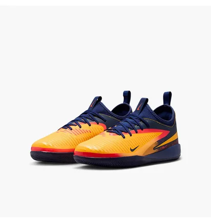 Футзалки детские Nike Phantom 6 Low Academy Erling Haaland Ic Junior Yellow/Blue HQ2036-800