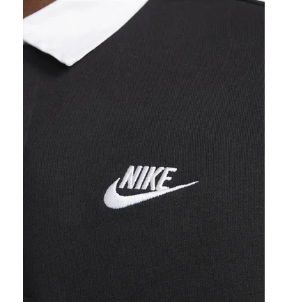Кофта мужская Nike Club Fleece MenS Brushed-Back Long-Sleeve Polo Black DX0537-010