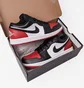 Кроссовки мужские Air Jordan 1 Low Black/Red 553558-161