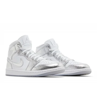 Кроссовки женские Air Jordan 1 Mid Se Metallic/White FN5031-100