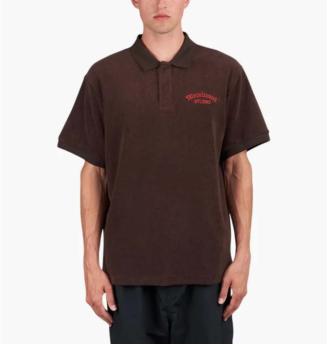 Поло мужское  Metalwood Studio Medieval Terry Polo Brown MWS25-04-03-DCH