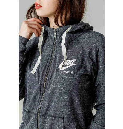 Толстовка жіноча Nike Gym Vntg Hoodie Fz Cyan 883729-060