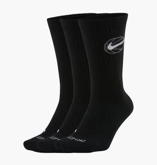 Носки унисекс Nike U Nk Crew Everyday Bball (3 пары) Black Da2123-010