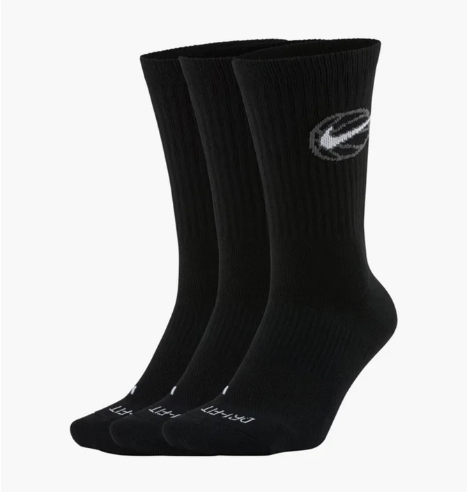 Шкарпетки унісекс Nike U Nk Crew Everyday Bball (3 пари) Black Da2123-010