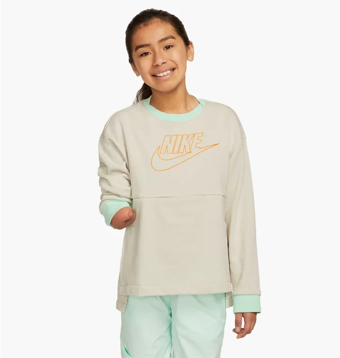 Свитшот детский Nike U Flyease Play Crew Grey Dm8539-072