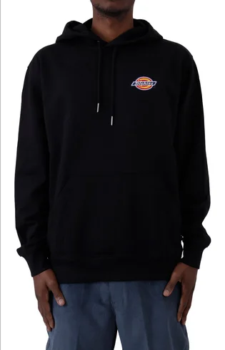 Худи мужское Dickies Fleece Embroidered Chest Logo Pullover Hoodie Black Twr20Kbk