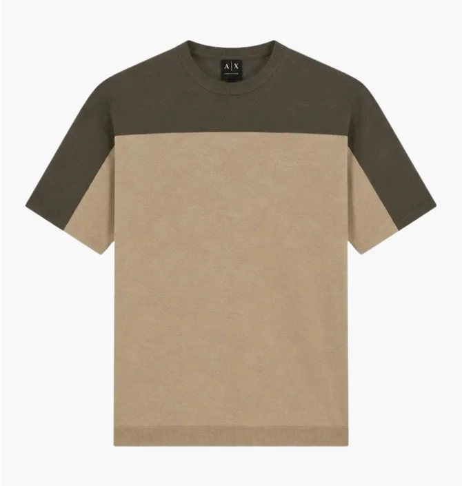 Футболка мужская Armani Exchange Lightweight Linen Beige XM002153-AF22062-M6243