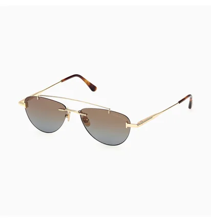 Солнцезащитные очки женские TOM FORD Brown/Gold FT1356-30F-55