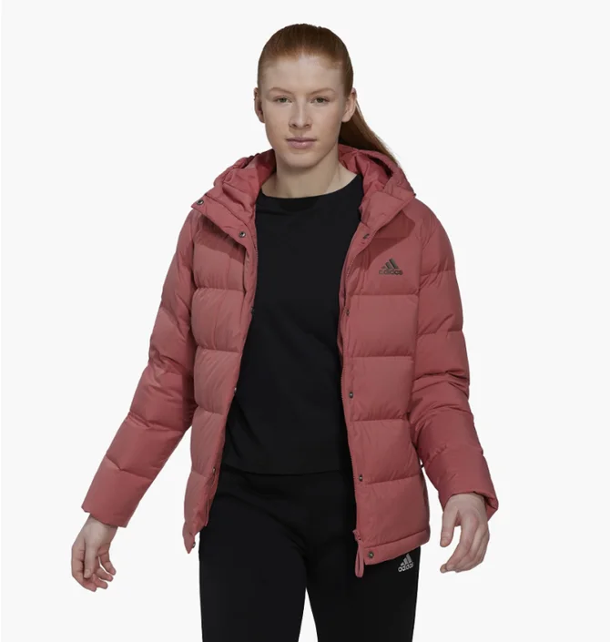 Пуховик жіночий Adidas Helionic Hooded Down Jacket Red Hg8745