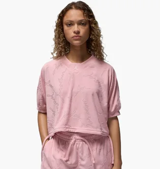 Футболка женская Air Jordan Ss Knit Top Ssnl Pink FN5732-607