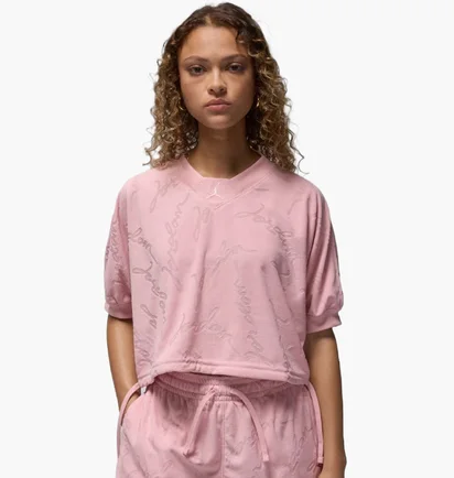 Футболка женская Air Jordan Ss Knit Top Ssnl Pink FN5732-607