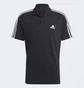 Поло мужское Adidas Essentials Piqué Embroidered Small Logo 3-Stripes Polo Shirt Black Ic9310