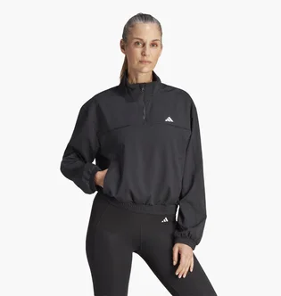 Кофта женская Adidas Aeroready Train Essentials Woven Quarter-Zip Track Jacket Black HZ5636