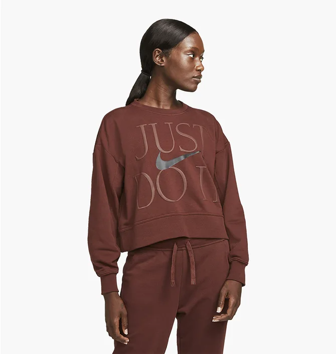 Світшот жіночий Nike Dri-Fit Get Fit Brown DD6130-273