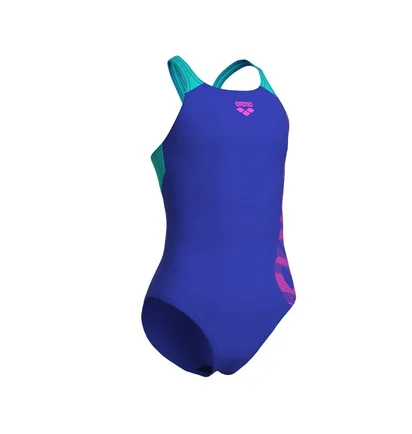 Купальник детский Arena Graphic Swimsuit V Back Blue 010407-880