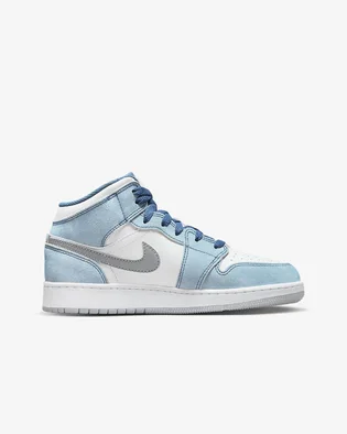 Кроссовки детские Air Jordan 1 Mid Gs Light Blue/White Dr6235-401