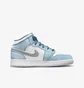 Кросівки дитячі Air Jordan 1 Mid Gs Light Blue/White Dr6235-401