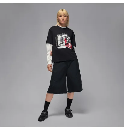 ᐉ Футболка женская Nike W J Flt Ss Gf Gfx Tee Vlt Black HV0460