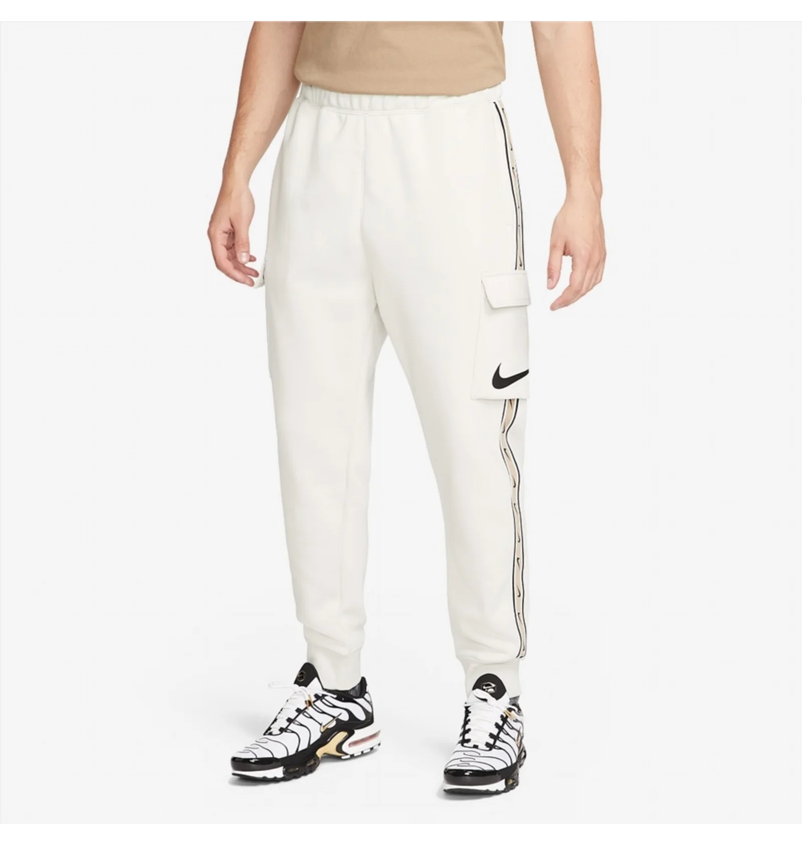 ᐉ Штаны мужские Nike Sportswear Repeat Fleece Cargo Pants White