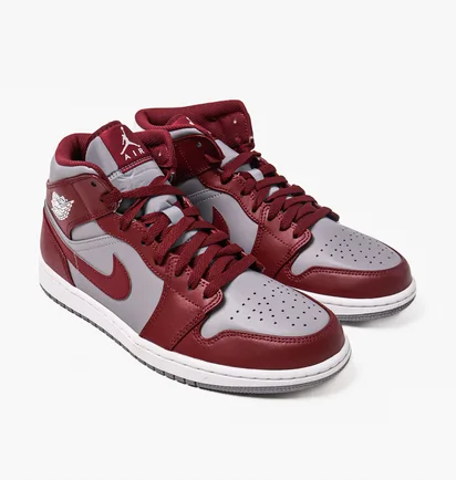 Кросівки чоловічі Air Jordan 1 Mid Red/Grey Dq8426-615
