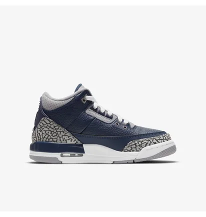 Кроссовки детские Air Jordan 3 Retro Georgetown Blue 398614-401
