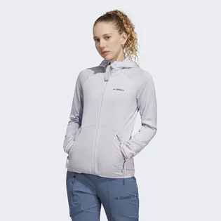 Кофта женская Adidas Terrex Tech Flooce Light Hooded Hiking Jacket Grey Ht2048