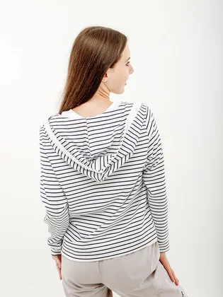 Толстовка женская AUSTRALIAN Stripes Hoodie Polyviscosa Jacket Grey LSDGC0010-010