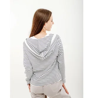 Толстовка женская AUSTRALIAN Stripes Hoodie Polyviscosa Jacket Grey LSDGC0010-010