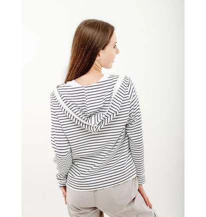 Толстовка женская AUSTRALIAN Stripes Hoodie Polyviscosa Jacket Grey LSDGC0010-010