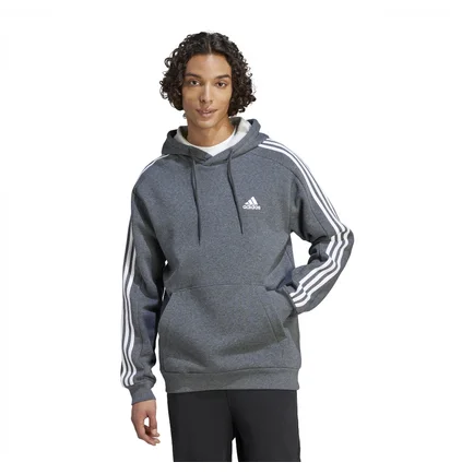Худи мужское Adidas Essentials 3-Stripes Grey IJ6475
