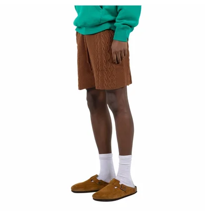 Шорти чоловічі Pleasures Charlie Knit Shorts Brown P23SP045-BROWN