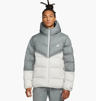Куртка мужская Nike M Nk Sf Wr Pl-Fld Hd Jkt Grey/White Dr9605-084