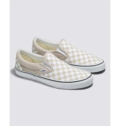 Кеды унисекс Vans Checkerboard Classic Slip-On Shoe Beige/White VN0A7Q5DBLL