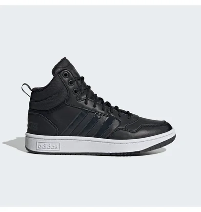 Кроссовки женские Adidas Hoops 3.0 Mid Lifestyle Basketball Classic Fur Lining Winterized Shoes Black GW6434