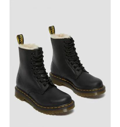 Ботинки женские Dr. Martens Fur Lined 1460 Serena Burnished Wyoming Black 21797001