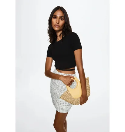 Спідниця жіноча Mango Capri Printed White 37010459