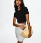 Спідниця жіноча Mango Capri Printed White 37010459