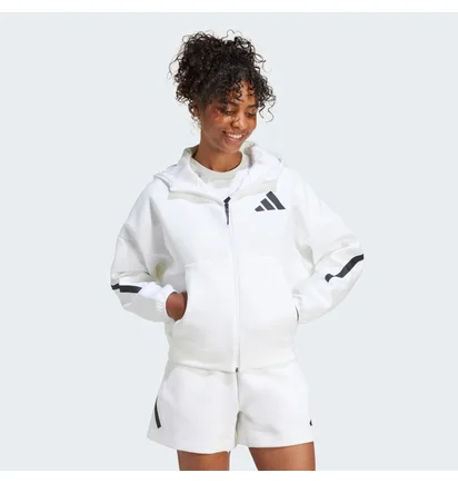 Куртка жіноча Adidas Z.N.E. Full-Zip Hoodie White JE7849