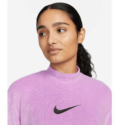 Футболка женская Nike Nsw Mock Ss Tee Trry Ms Violet FJ4894-532