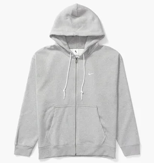 Толстовка чоловіча Nike Solo Swoosh Full-Zip Hoodie Grey DR0403-063