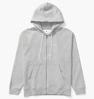Толстовка чоловіча Nike Solo Swoosh Full-Zip Hoodie Grey DR0403-063