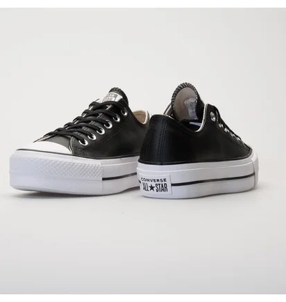 Кеди жіночі Converse Chuck Taylor All Star Platform Leather Black 561681C