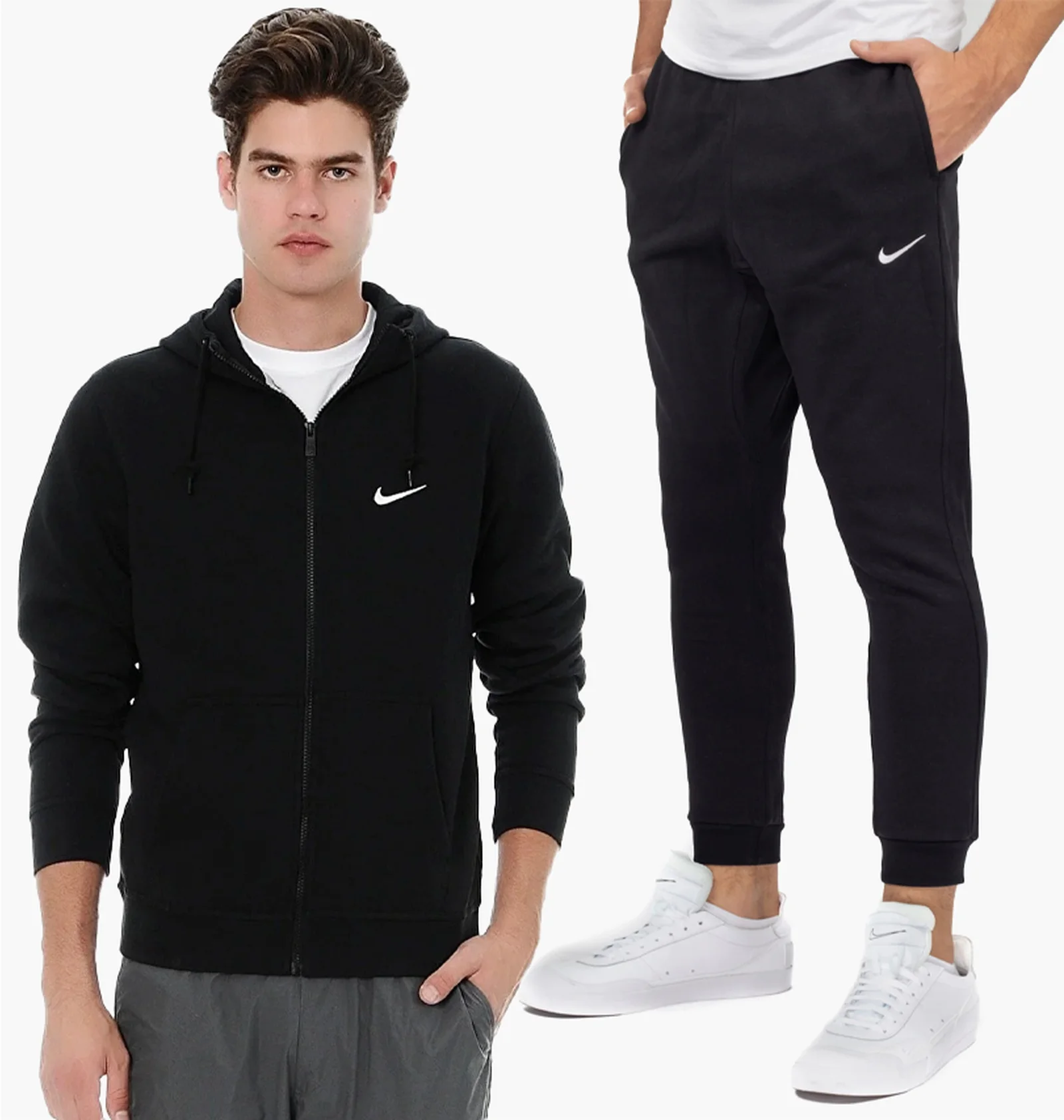 ᐉ Спортивный костюм мужской Nike Club Fz Hoody-Swoosh Black