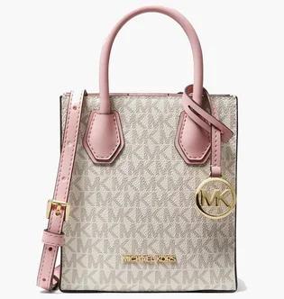 Сумка жіноча Michael Kors Mercer Extra-Small Logo And Leather Crossbody Bag Beige 35T1GM9C0I-PWD-BLSH-MLT-20385