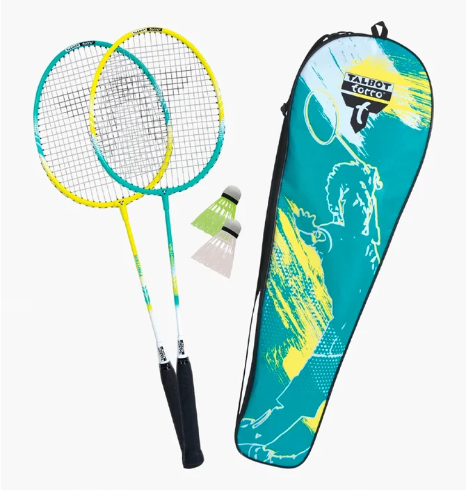 Ракетка для бадмінтону Talbot torro 2-Fighter Premium Turquoise/Yellow 449412