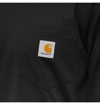 Лонгслів чоловічий Carhartt Long Sleeve Pocket Tee Black I030437-89XX