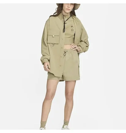 Футболка женская Nike Nsw Top Ss Rib Su Olive FJ5253-276